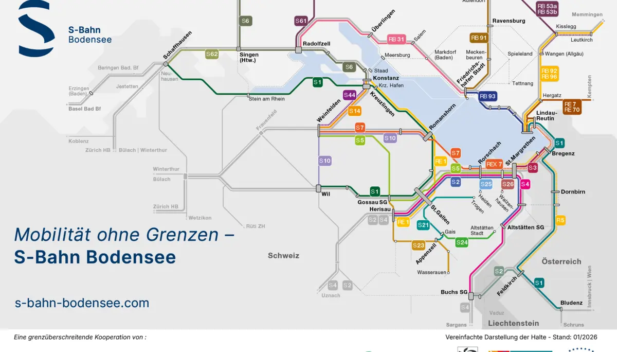 Straßenbahn-Netzplan Bodensee | © S-Bahn Bodensee